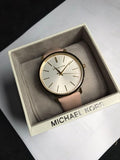 Michael Kors Jaryn Quartz Gold Dial Pink Leather Strap Watch For Women - MK2471