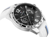 Tommy Hilfiger Multi Function Quartz Black Dial White Rubber Strap Watch for Men - 1791475