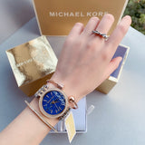Michael Kors Darci Quartz Blue Dial Two Tone Steel Strap Watch For Women - MK3401