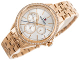 Tommy Hilfiger Ari Diamonds Silver Dial Rose Gold Steel Strap Watch for Women - 1781978