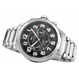 Tommy Hilfiger Trent Quartz Black Dial Silver Steel Strap Watch for Men - 1791054