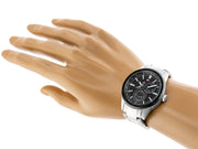 Tommy Hilfiger Austin Black Dial Silver Steel Strap Watch for Men - 1791639