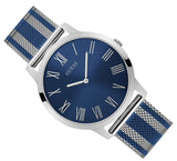 Guess Richmond Blue Dial Two Tone Mesh Bracelet Watch for Men - W1179G1