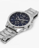 Hugo Boss Professional Chronograph Blue Dial Silver Steel Strap Watch for Men - 1513527