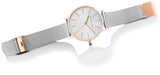 Armani Exchange Lola Analog White Dial Silver Mesh Strap Watch For Women - AX5537