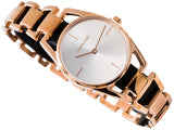 Calvin Klein Dainty White Dial Rose Gold Steel Strap Watch for Women - K7L23646