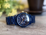 Michael Kors Runway Analog Blue Dial Blue Steel Strap Watch for Women - MK7332