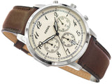 Fossil Neutra Chronograph White Dial Brown Leather Strap Watch for Men - FS6022