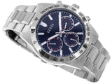 Guess Altitude Chronograph Blue Dial Silver Steel Strap Watch for Men - GW0329G1