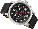 Tommy Hilfiger Jake Chronograph Black Dial Black Leather Strap Watch for Men - 1791232