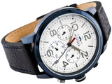 Tommy Hilfiger Jake Multi Function Quartz White Dial Black Leather Strap Watch for Men - 1791235