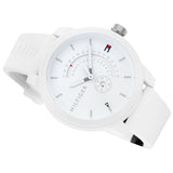 Tommy Hilfiger Denim Analog White Dial White Rubber Strap Watch for Men - 1791481