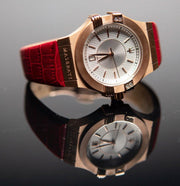 Maserati Potenza Silver Dial Red Leather Strap Watch For Women - R8851108501