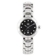Tag Heuer Link Quartz Diamonds Black Dial Silver Steel Strap Watch for Women - WAT1410.BA0954
