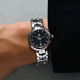 Tag Heuer Link Quartz Diamonds Black Dial Silver Steel Strap Watch for Women - WAT1410.BA0954