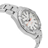 Tag Heuer Aquaracer Calibre 5 Jam Tangan Tali Baja Perak Dial Putih Otomatis untuk Pria - WAY2013.BA0927