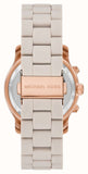 Michael Kors Runway Chronograph Grey Dial Grey Silicone Strap Watch For Women - MK7386