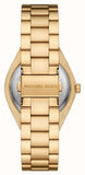 Michael Kors Lennox Analog Blue Dial Gold Steel Strap Watch for Women - MK7460