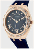 Guess Cosmo Diamonds Blue Blue Dial Blue Silicone Strap Watch for Women - GW0034L4