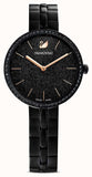 Swarovski Cosmopolitan PVD Black Dial Black Steel Strap Watch for Women - 5547646