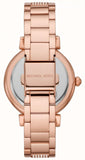 Michael Kors Abbey Three-Hand Analog Crystals Rose Gold Dial Rose Gold Steel Strap Watch for Women - MK4617