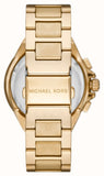 Michael Kors Camille Chronograph White Dial Gold Steel Strap Watch For Women - MK7270