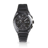 Fossil Everett Chronograph Black Dial Black Steel Strap Watch for Men - FS5797