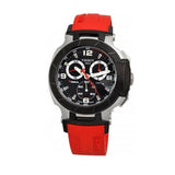 Tissot T Race Chronograph Black Dial Red Rubber Strap Watch for Men - T048.417.27.057.01