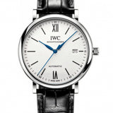 IWC Portofino Automatic '150 Years' Edition Automatic White Dial Black Leather Strap Watch for Men - IW356519