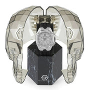 Philipp Plein Octagon Silver Dial Black Silicone Strap Watch for Men  - PWTBA0123