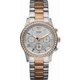 Guess Mini Spectrum Quartz Silver Dial Two Tone Steel Strap Watch For Women - W0122L1