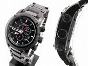 Burberry Sport Chronograph Black Dial Black Steel Strap Watch for Men - BU7703
