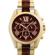 Michael Kors Bradshaw Chronograph Burgundy Dial Two Tone Steel Strap For Women - MK6269