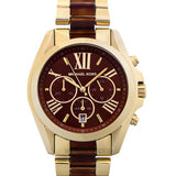 Michael Kors Bradshaw Chronograph Burgundy Dial Two Tone Steel Strap For Women - MK6269