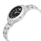 Versace Hellenyium Black Dial Silver Steel Strap Watch for Women - V12020015