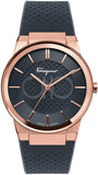 Salvatore Ferragamo Contemporary Sapphire Black Dial Black Silicone Strap Watch for Men - SFHP00420