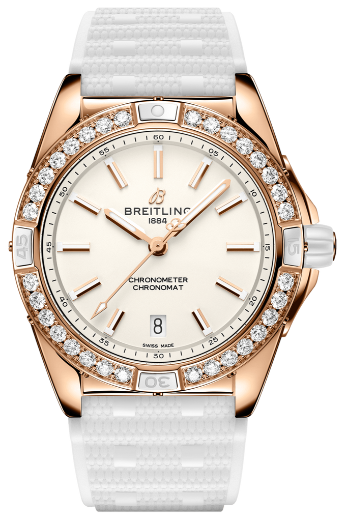 Breitling Transocean Chronograph 38 factory diamond bezel full set