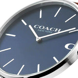 Coach Charles Blue Dial Brown Leather Strap Watch for Men - 14602151