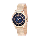 Maserati Epoca Blue Dial Rose Gold Mesh Strap Watch For Women - R8853118503