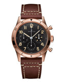 Breitling Avi 1953 Edition Black Dial Brown Leather Strap Watch for Men - RB0920131B1X1