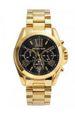 Michael Kors Bradshaw Black Dial Gold Steel Strap Watch for Women - MK5739