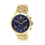 Michael Kors Bradshaw Chronograph Blue Dial Gold Steel Strap Watch For Women - MK5923