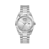 Guess Connoisseur Silver Dial Silver Steel Strap Watch for Men - GW0265G6