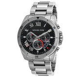 Michael Kors Brecken Chronograph Quartz Black Dial Silver Steel Strap Watch For Men - MK8438