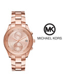 Michael Kors Briar Quartz Rose Gold Dial Rose Gold Steel Strap Watch For Women - MK6465