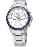 Tissot V8 Quartz T Sport Chronograph Jam Tangan Tali Baja Perak Dial Putih Untuk Pria - T106.417.11.031.00