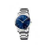 Calvin Klein City Blue Dial Silver Steel Strap Watch for Men - K2G2114N