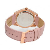 Guess Wonderlust Beige Dial Pink Leather Strap Watch for Women - W1065L1