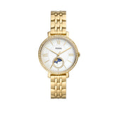 Fossil Jacqueline Moonphase Mother of Pearl Dial Gold Steel Strap Watch for Women - ES5167