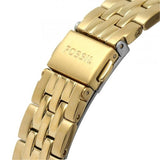 Fossil Neutra Chronograph Gold Dial Gold Steel Strap Watch for Women - ES5219